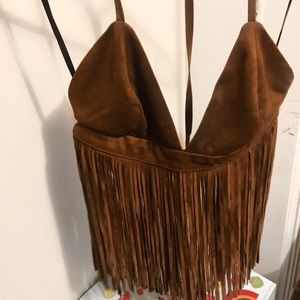 Boho fringed bralette